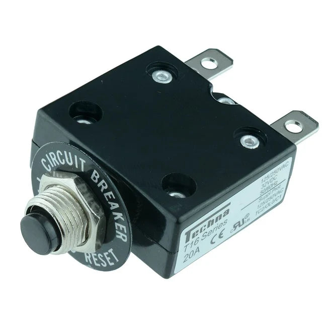 Techna 20A Thermal Panel Mount Circuit Breaker