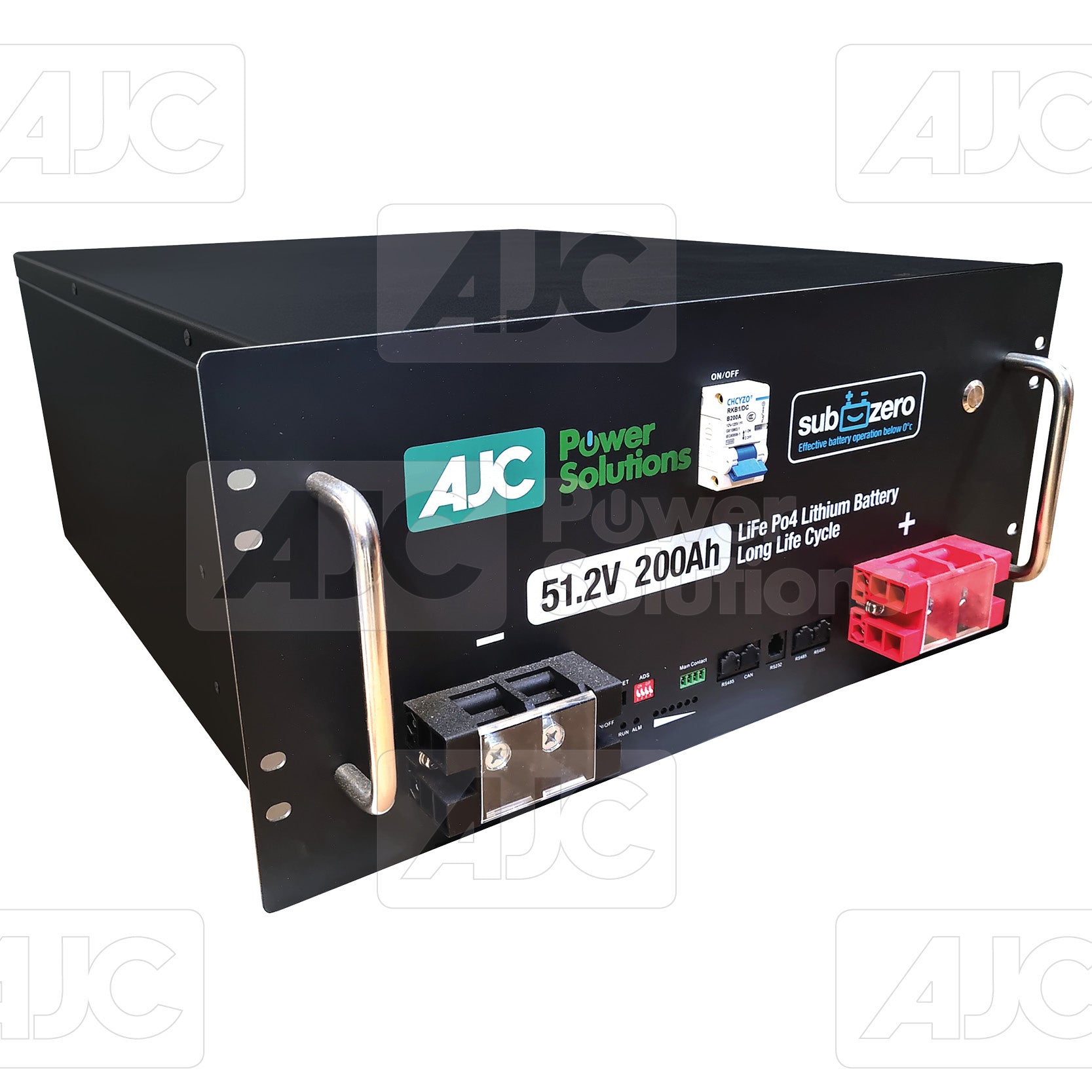 AJCPS 200Ah LiFe Po4 SubZero Lithium Battery