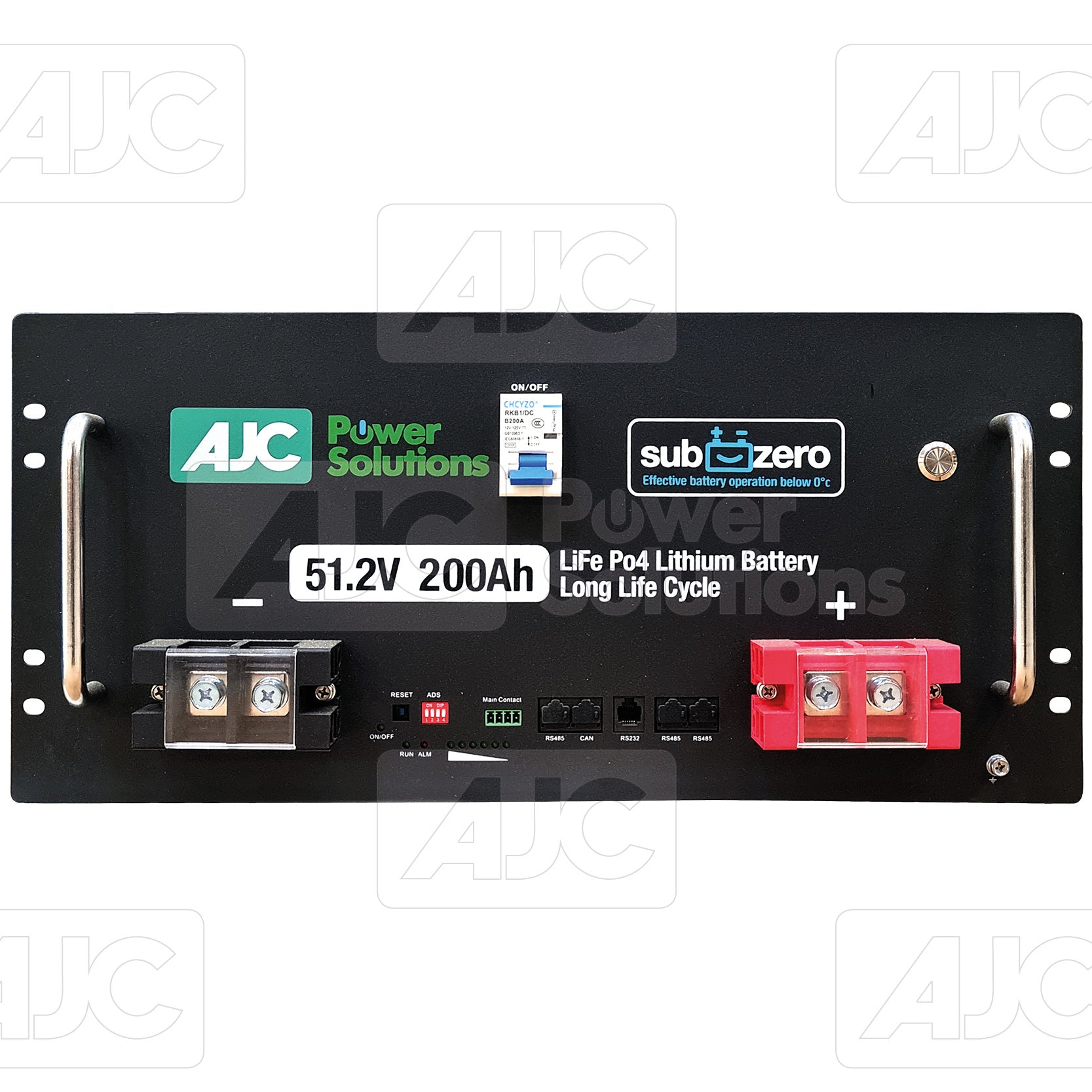 AJCPS 200Ah LiFe Po4 SubZero Lithium Battery