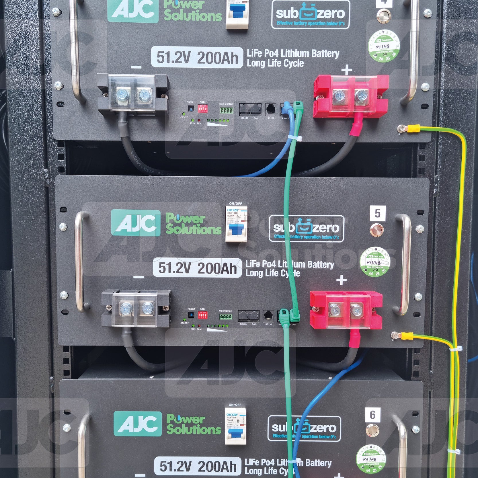 AJCPS 200Ah LiFe Po4 SubZero Lithium Battery