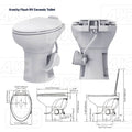 Gravity Flush RV Ceramic Toilet