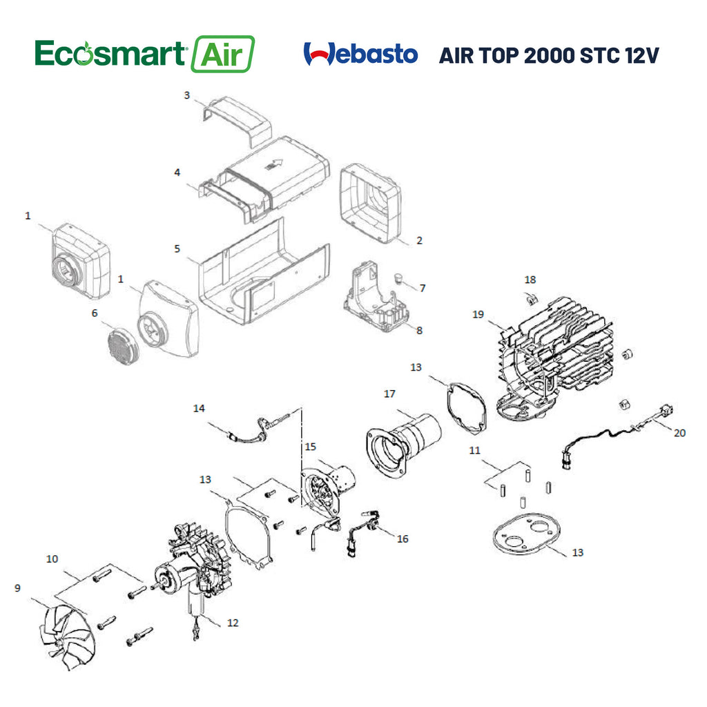 Webasto Air Top 2000 STC 12V - Common Parts