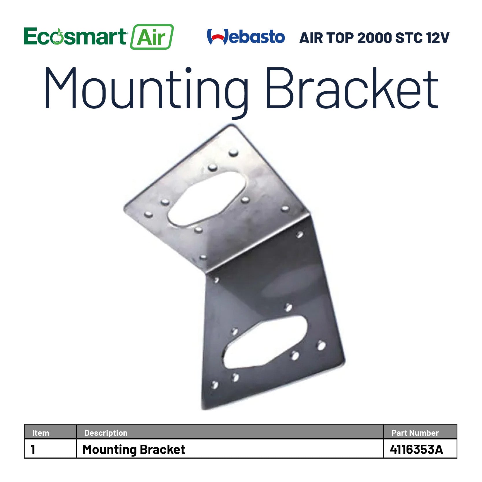 Webasto Air Top 2000 STC - Mounting Bracket