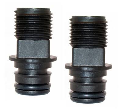 Plug in threaded port adaptors