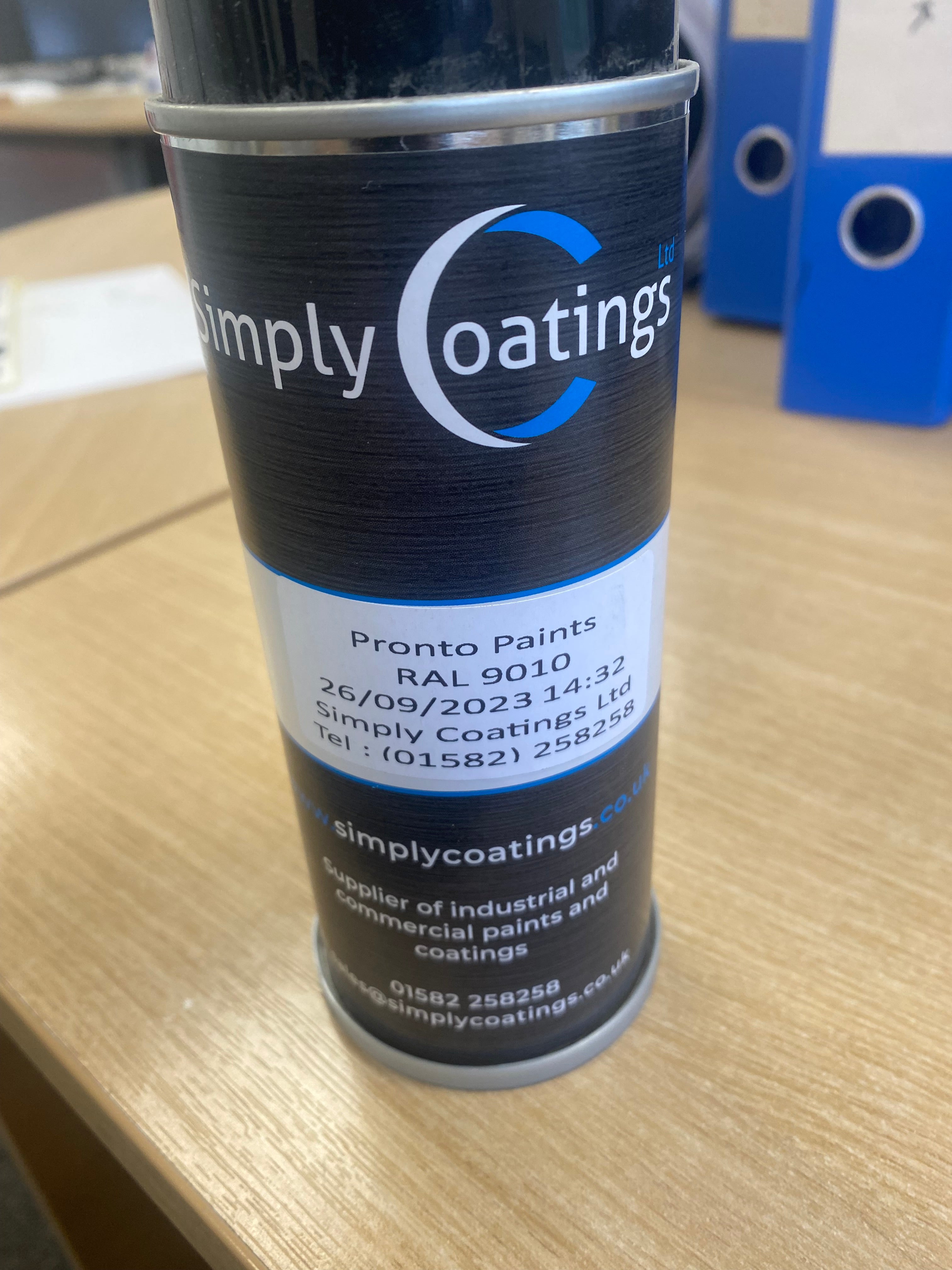 Touch up spray paint Ral 9010