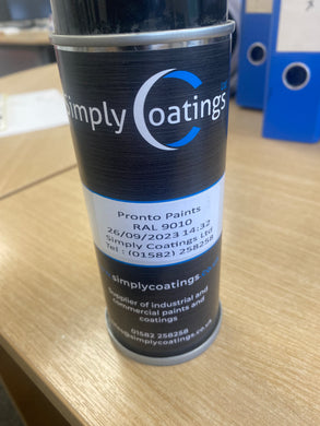 Touch up spray paint Ral 9010