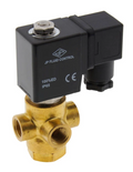 Solenoid Valve TP-DA 1/4'' 3/2 Way NC Brass FKM 0-2bar 12V DC