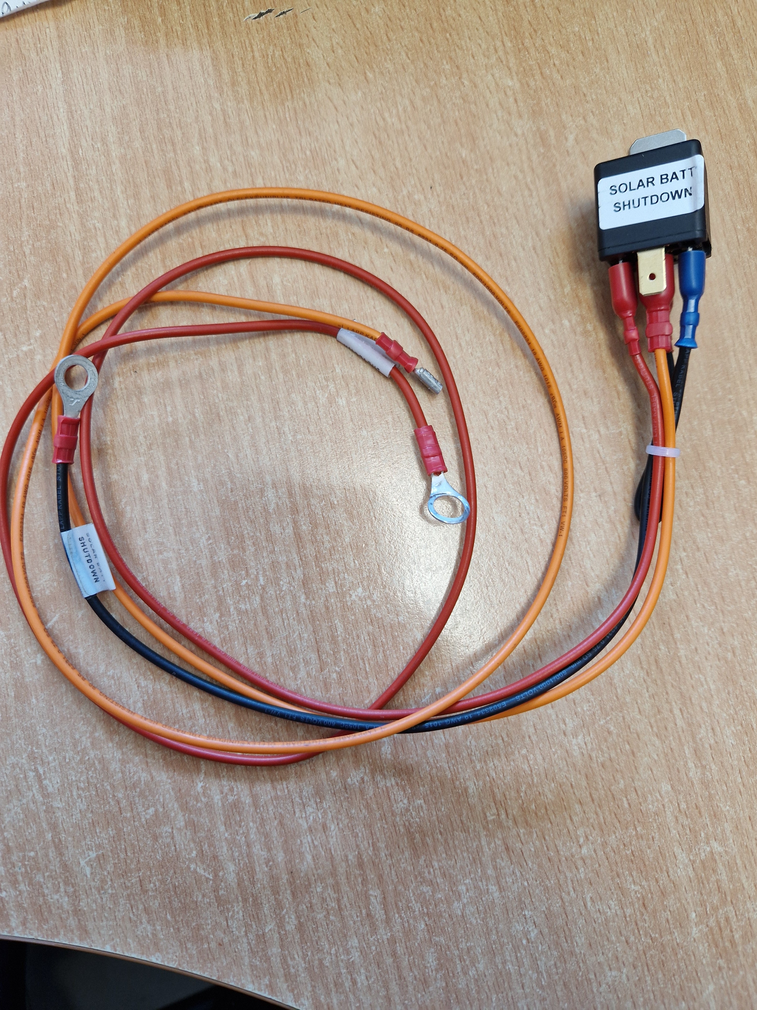 Solar Battery Shutdown Relay