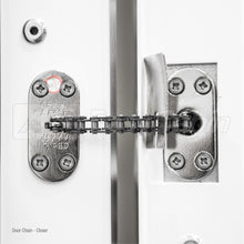 Load image into Gallery viewer, Satin Chrome Concealed Chain Spring Door Closer