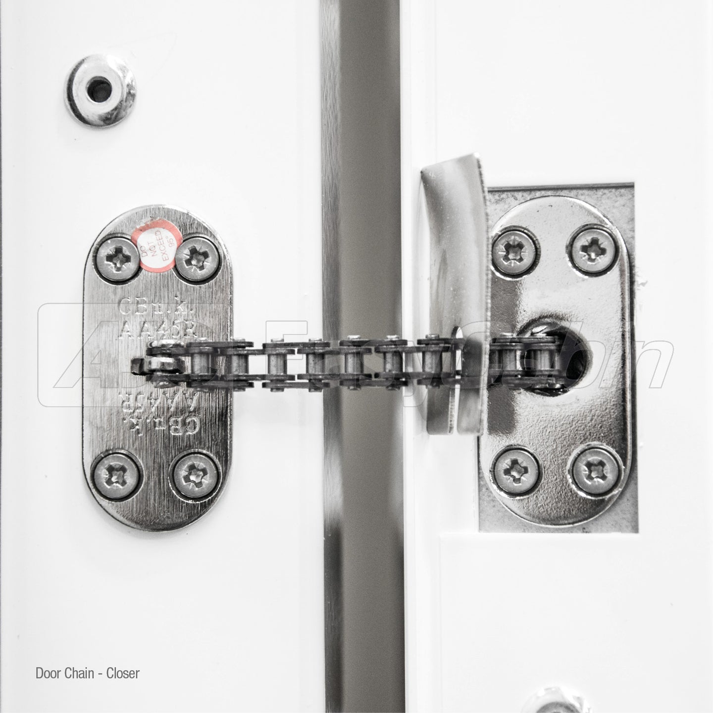 Satin Chrome Concealed Chain Spring Door Closer