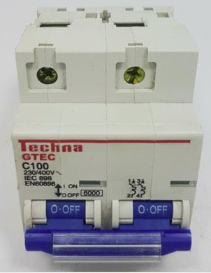 Techna Gtec C100 2 Pole Breaker